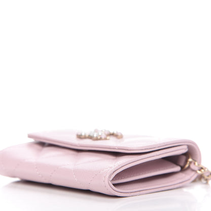 Chanel Caviar Quilted Coco Candy Card Holder On Chain Light Pink 7 of 10