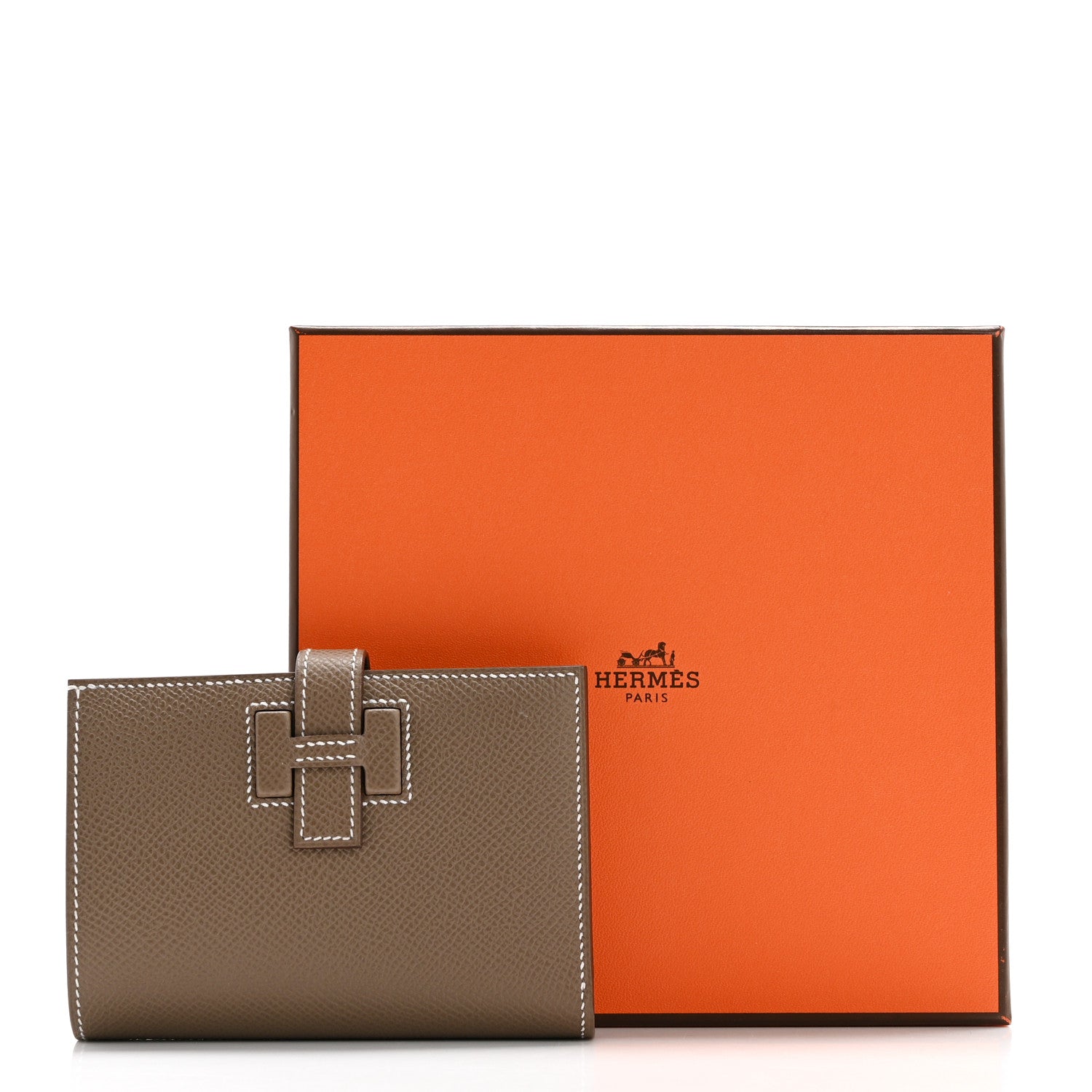 Hermes Epsom New H Passant Compact Wallet Etoupe 8 of 8