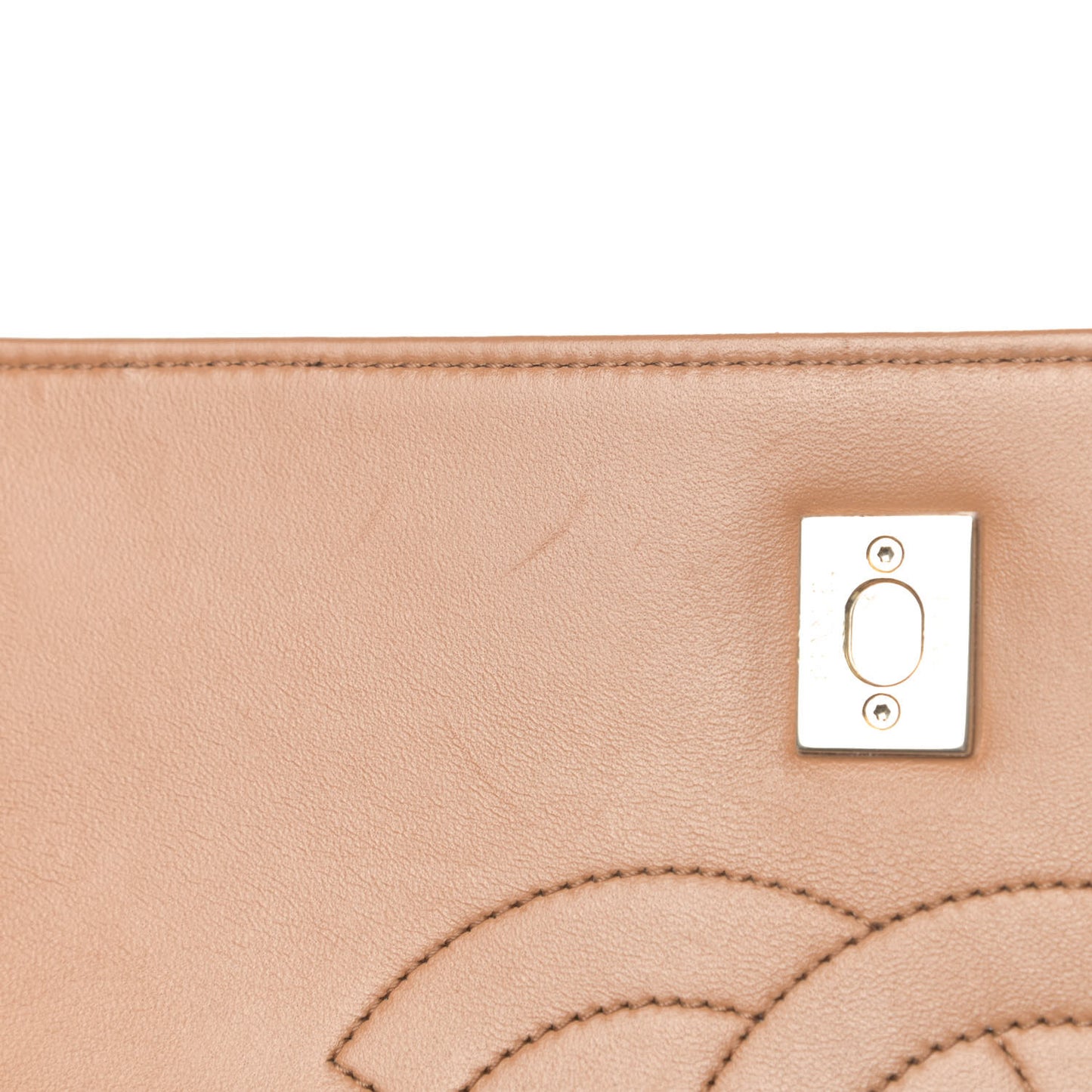 Lambskin Quilted Medium Trendy CC Flap Dual Handle Bag Light Brown