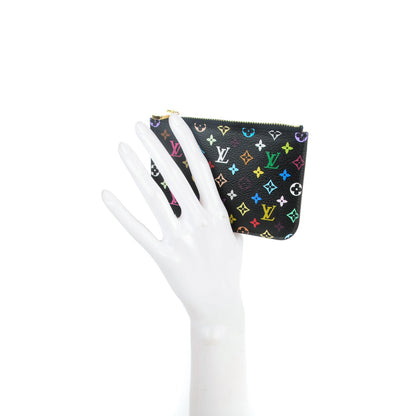 Louis Vuitton Monogram Multicolor Key Pouch Black Grenade 2 of 6