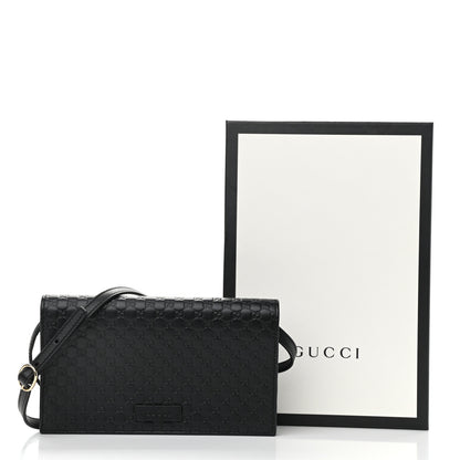 Gucci Microguccissima Crossbody Wallet Black 10 of 10