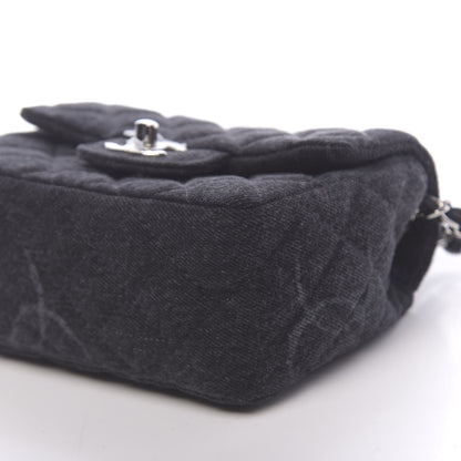 Chanel Denim CC Quilted Mini Square Flap Black 9 of 11