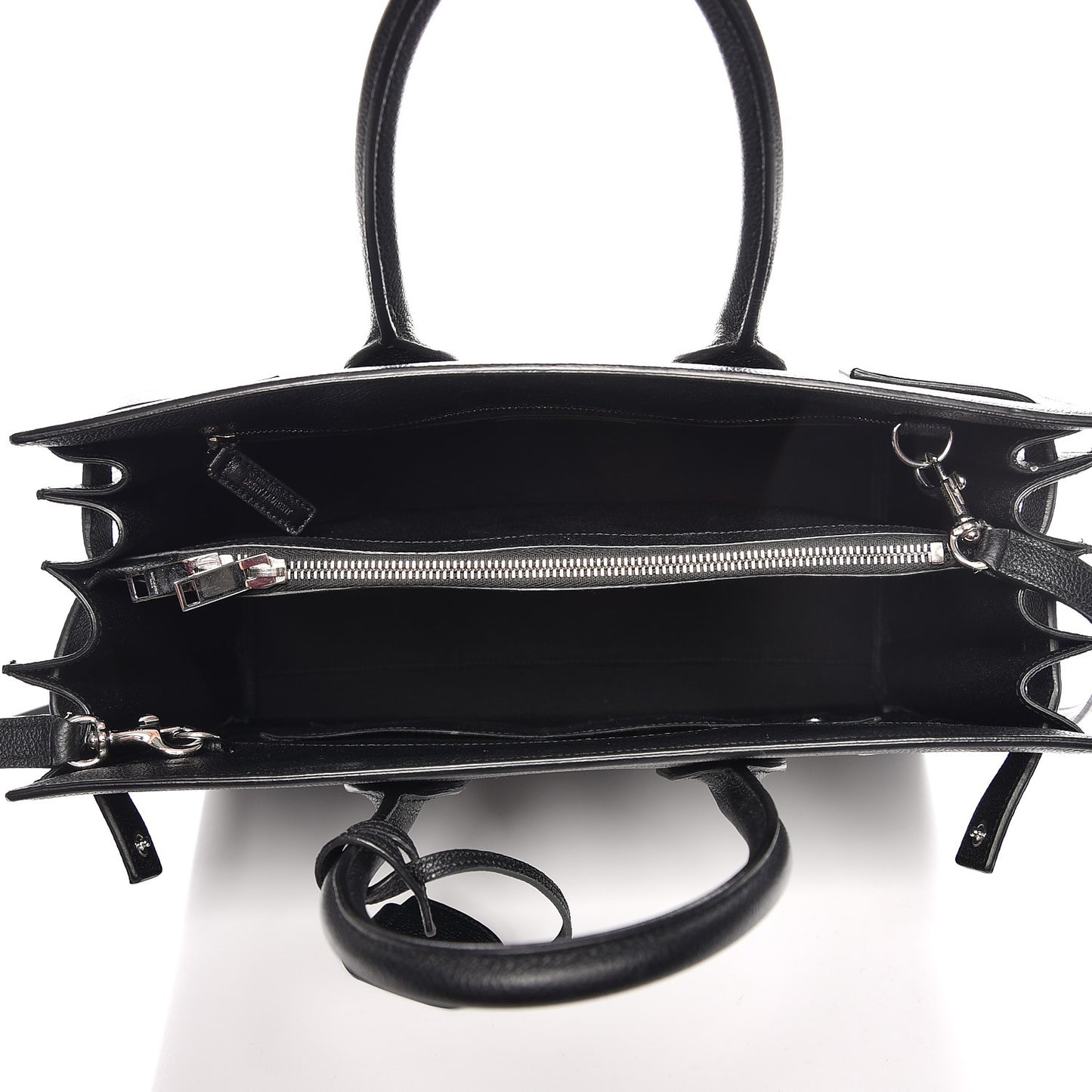 Grained Calfskin Small Sac De Jour Black