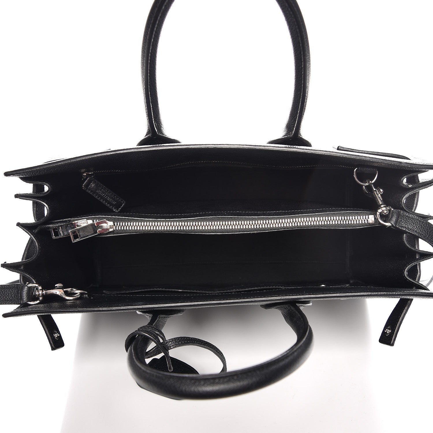 Saint Laurent Grained Calfskin Small Sac De Jour Black 6 of 12
