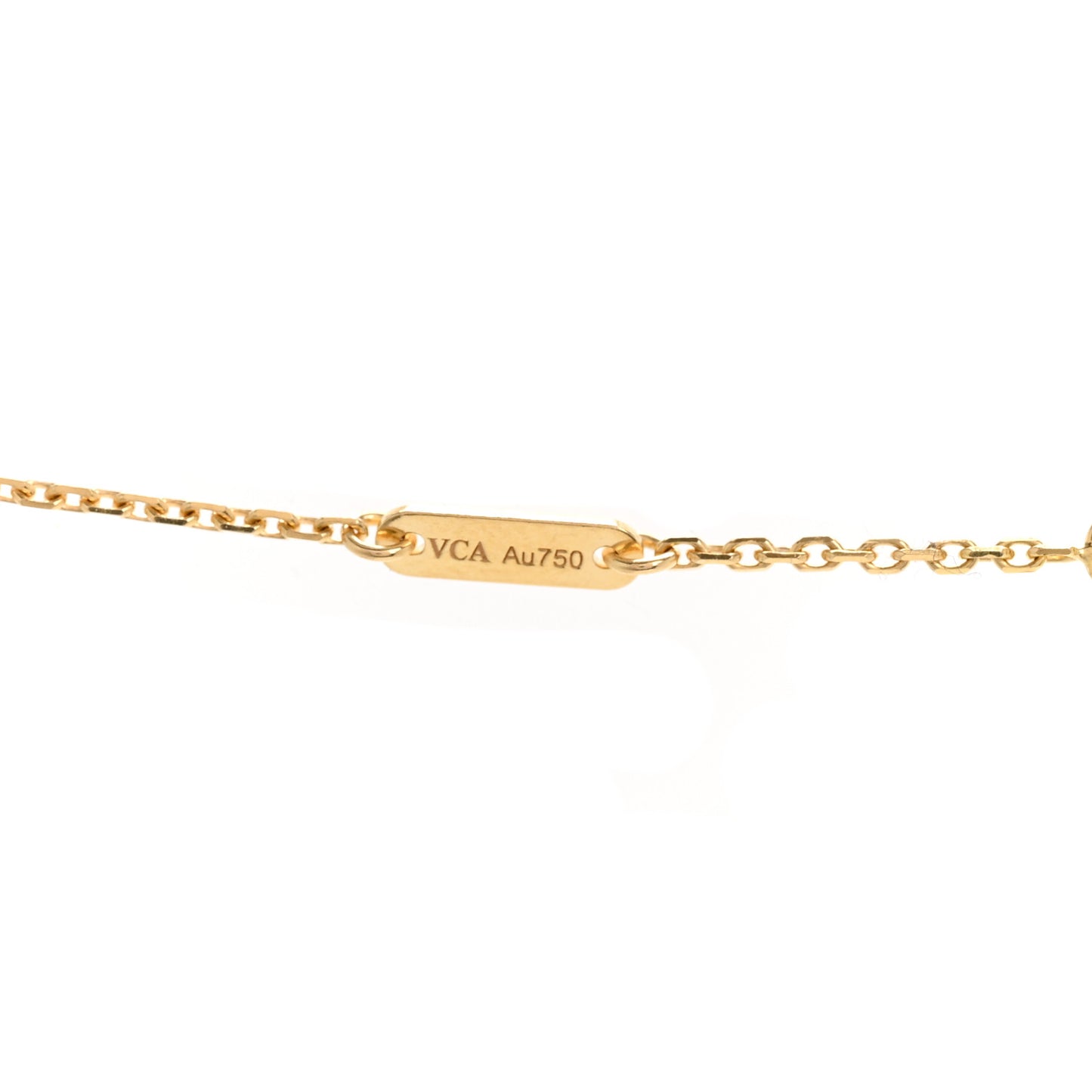 18K Yellow Gold Mother of Pearl Sweet Alhambra Butterfly Pendant Necklace