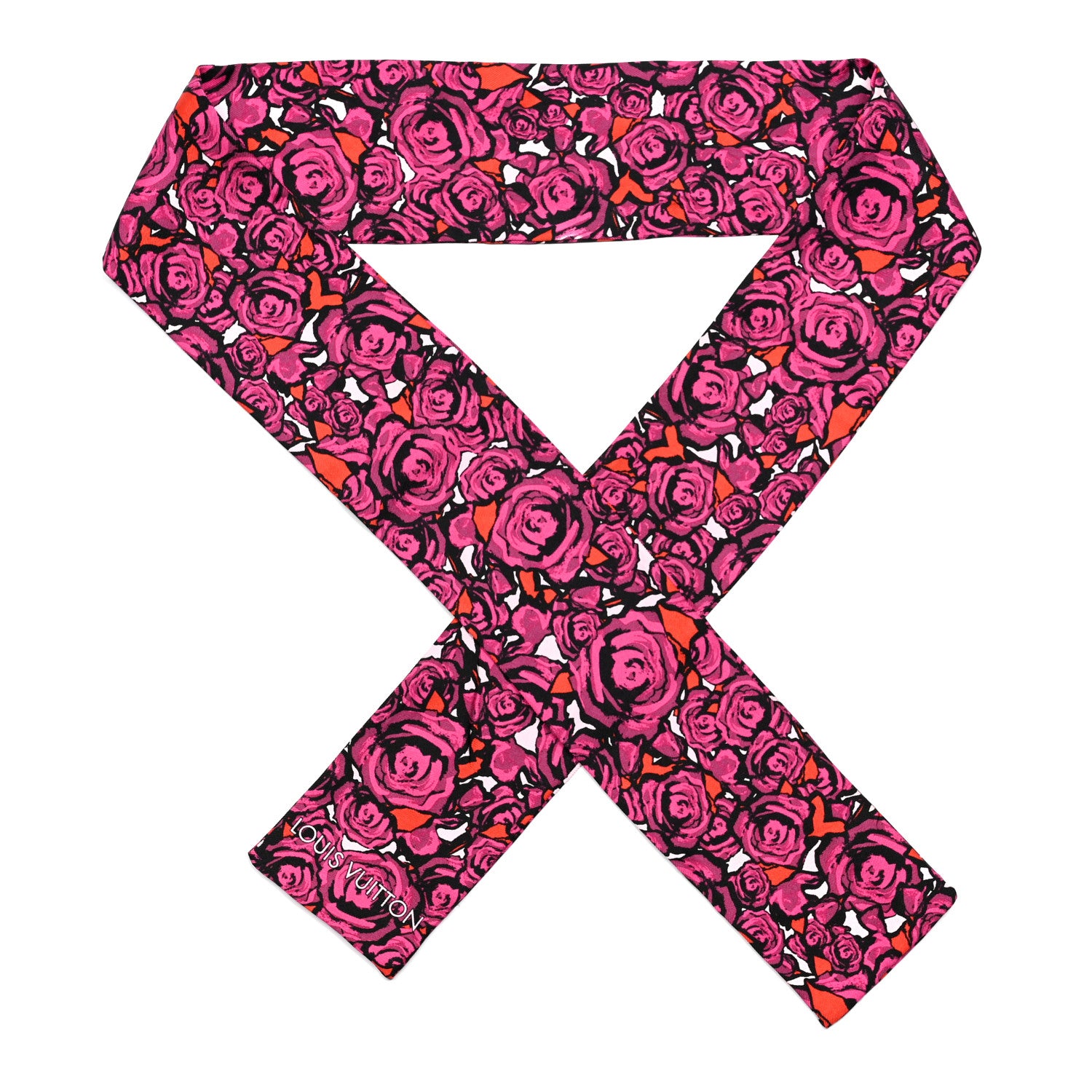 Louis Vuitton Rock n Roses Silk Bandeau Pink 1 of 4