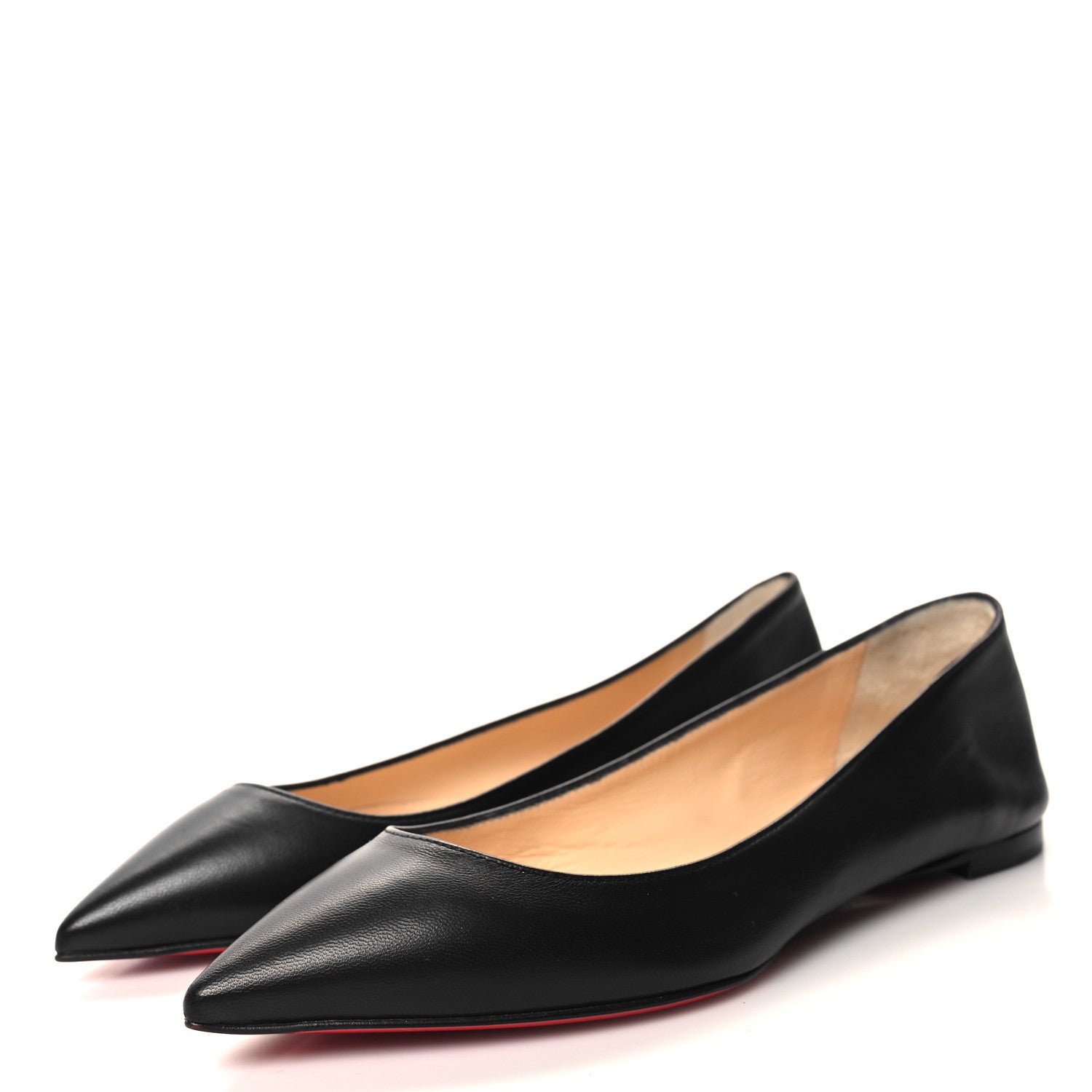 Christian Louboutin Shiny Nappa Ballalla Flats 35 Black 3 of 7