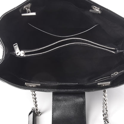 Saint Laurent Calfskin Y Quilted Monogram Large Loulou Shopper Black 5 of 12