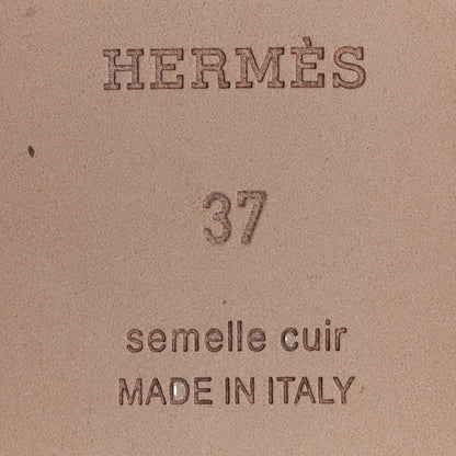 Hermes Epsom Oran Sandals 37 Jaune Pollen 7 of 9