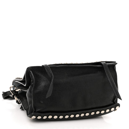 Prada Glace Calfskin Studded Etiquette Flap Black 4 of 11