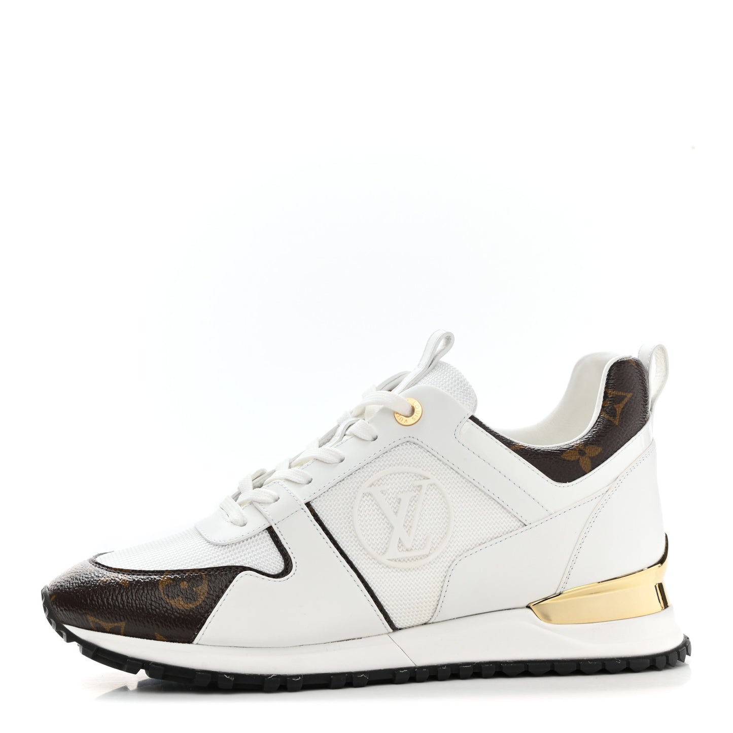 Calfskin Monogram Run Away Sneakers 39 White