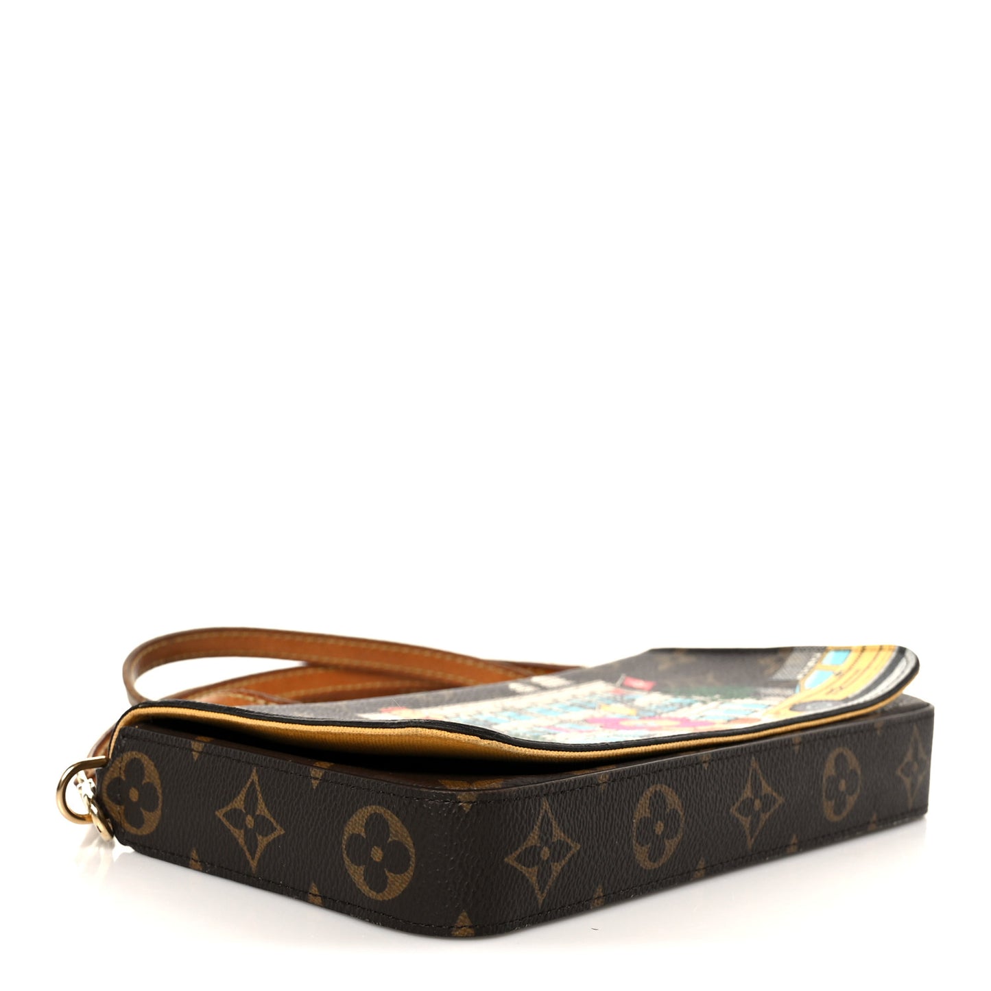 Monogram 2022 Christmas Animation New York Soho Pochette Felicie Chain Wallet Yellow