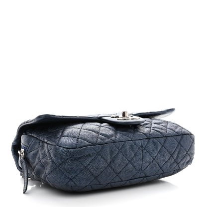 Chanel Iridescent Caviar Quilted Jumbo Easy Flap Dark Blue 4 of 10