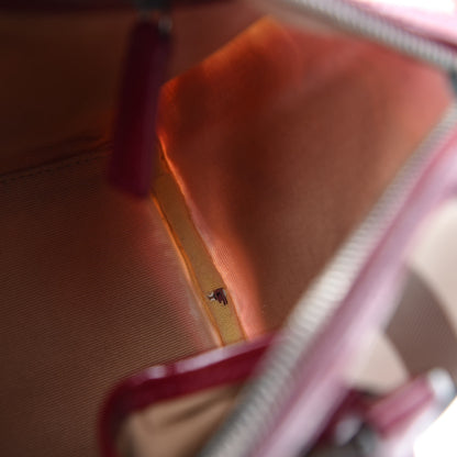 Burberry Patent Nova Check Chester Bowling Bag Raspberry Sorbet 11 of 15