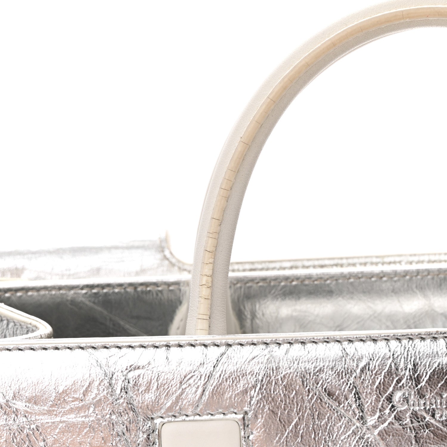 Christian Dior Metallic Calfskin Medium Diorever Flap Silver 19 of 22