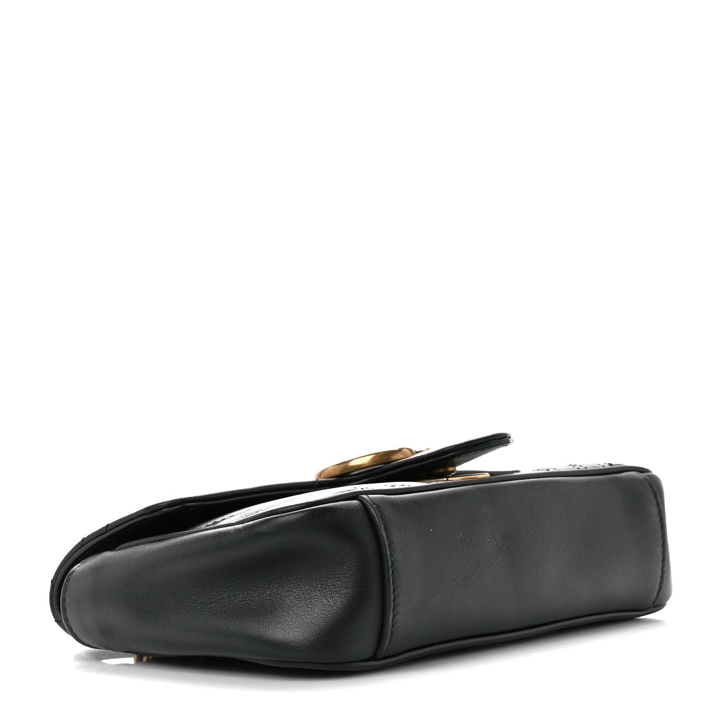 Calfskin Matelasse Mini GG Marmont Shoulder Bag Black