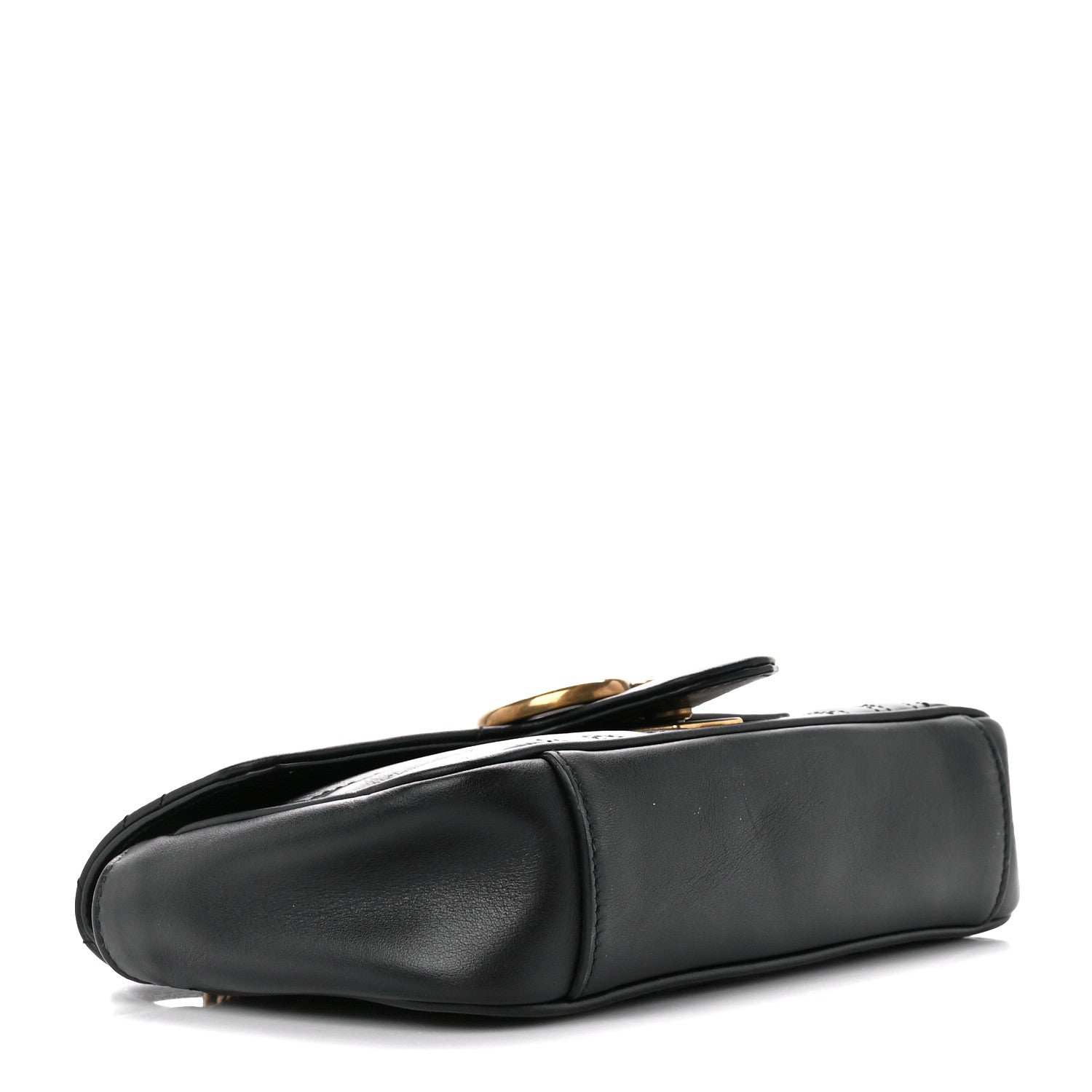 Gucci Calfskin Matelasse Mini GG Marmont Shoulder Bag Black 4 of 11