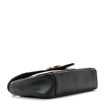 Gucci Calfskin Matelasse Mini GG Marmont Shoulder Bag Black 4 of 11