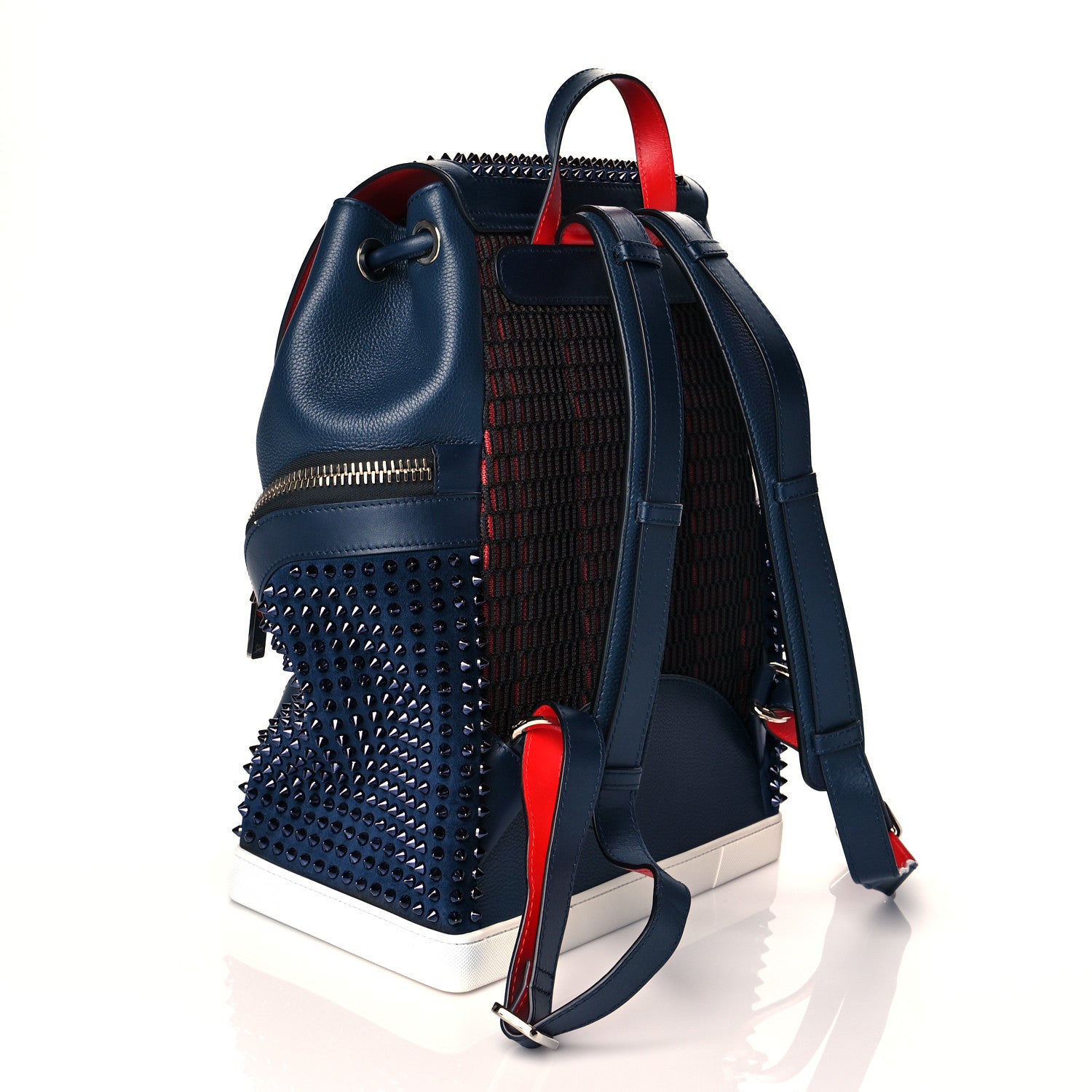 Christian Louboutin Calfskin Spiked Explorafunk Backpack Marine 2 of 9