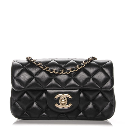 Chanel Lambskin Quilted Extra Mini Flap Black 1 of 6