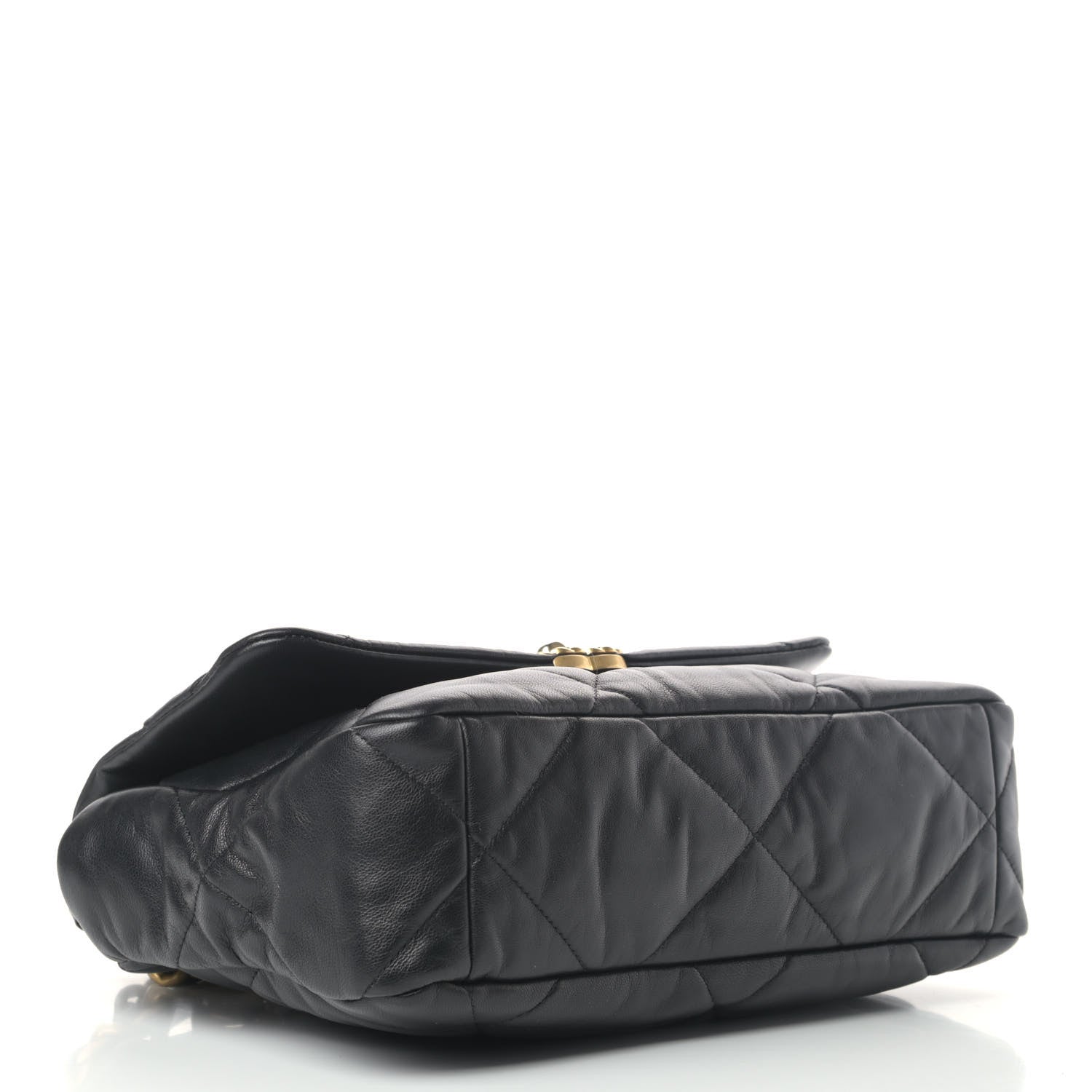 Chanel Goatskin Quilted Large Chanel 19 Flap Black 3 of 4