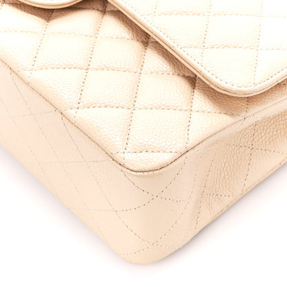 Chanel Caviar Quilted Medium Double Flap Beige 11 of 12