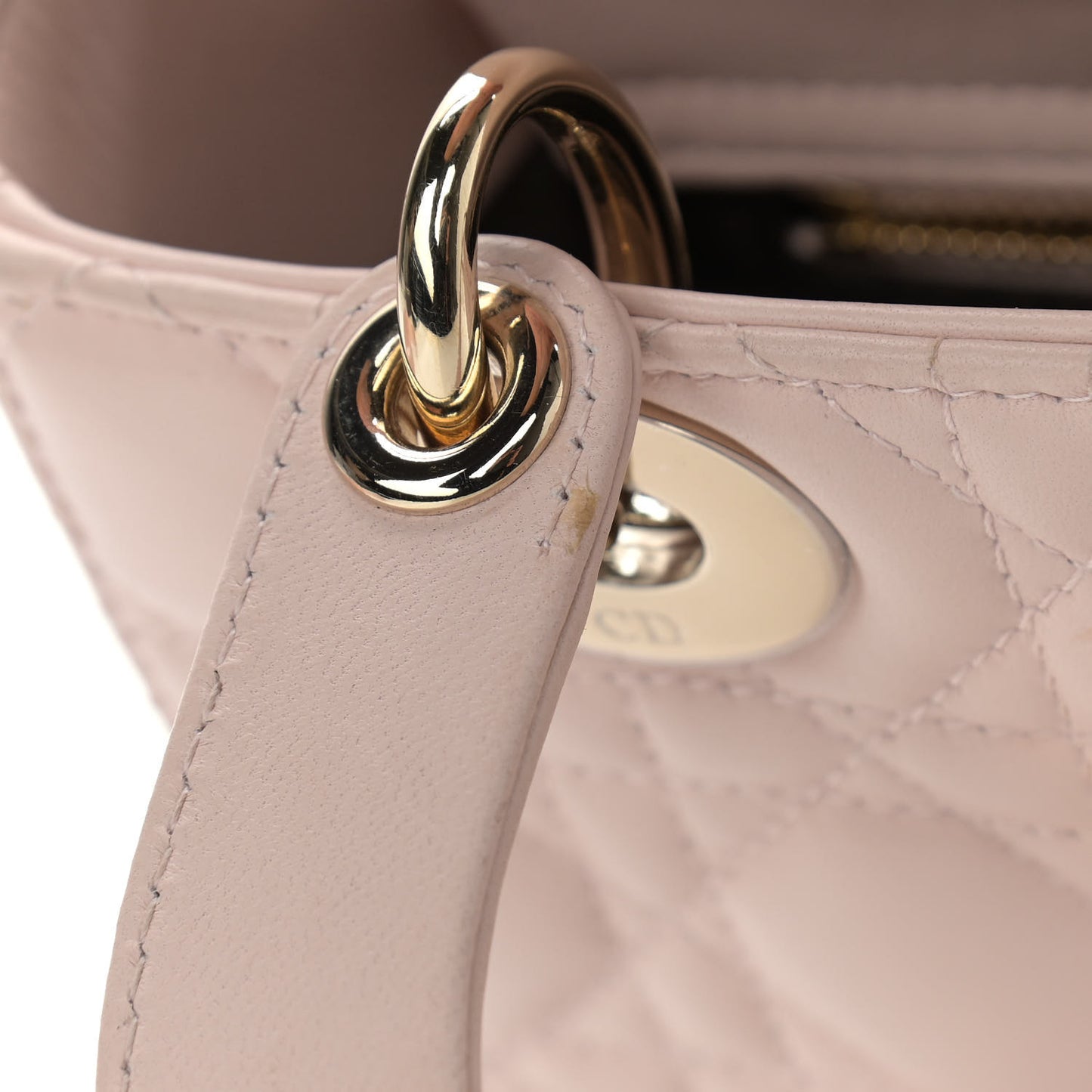 Lambskin Cannage Small Lady Dior Pink