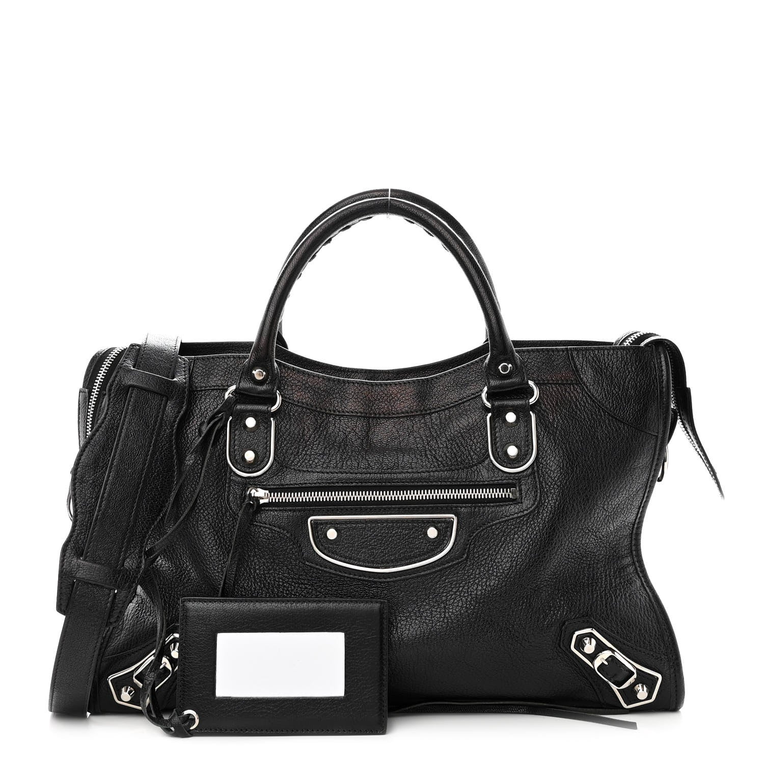 Balenciaga Chevre Silver Metallic Edge Hardware City Black 1 of 12