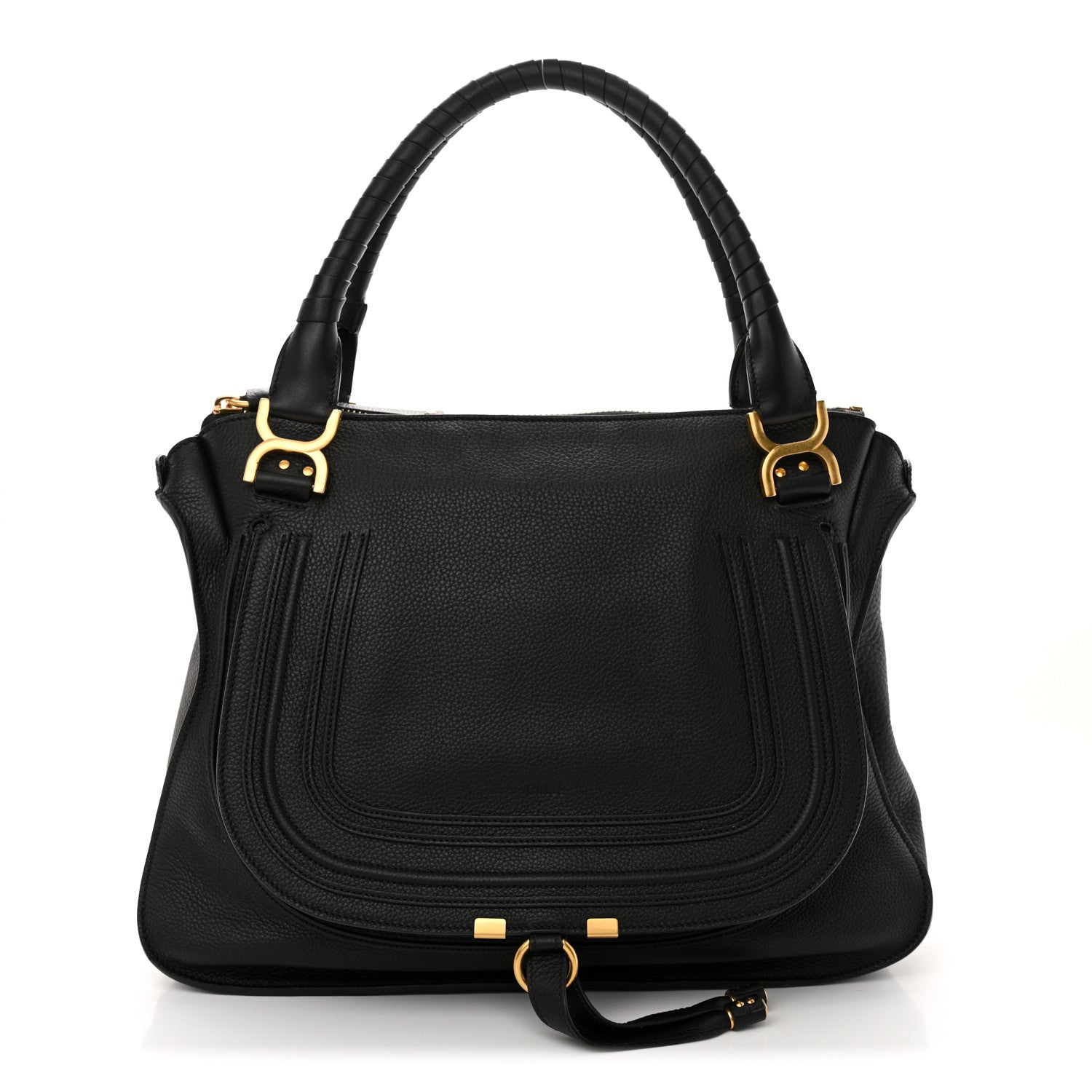 Chloe Calfskin Large Marcie Satchel Black 1 of 9