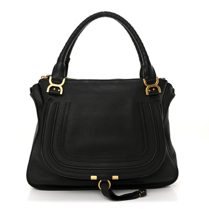 Chloe Calfskin Large Marcie Satchel Black 1 of 9