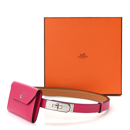 Hermes Epsom Kelly Pocket Belt Rose Mexico 5 of 5
