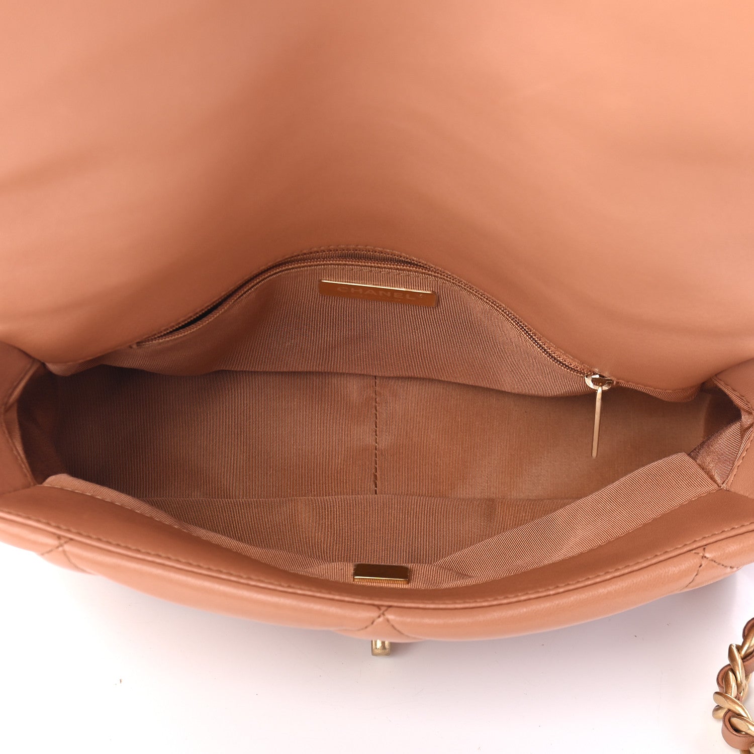 Chanel Lambskin Quilted Large Chanel 19 Flap Brown 5 of 8