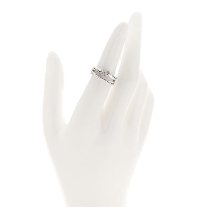 David Yurman Sterling Silver Diamond X Crossover Ring 50 5.5 2 of 5