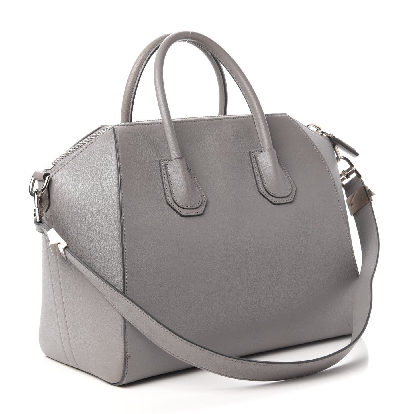 Sugar Goatskin Medium Antigona Pearl Grey