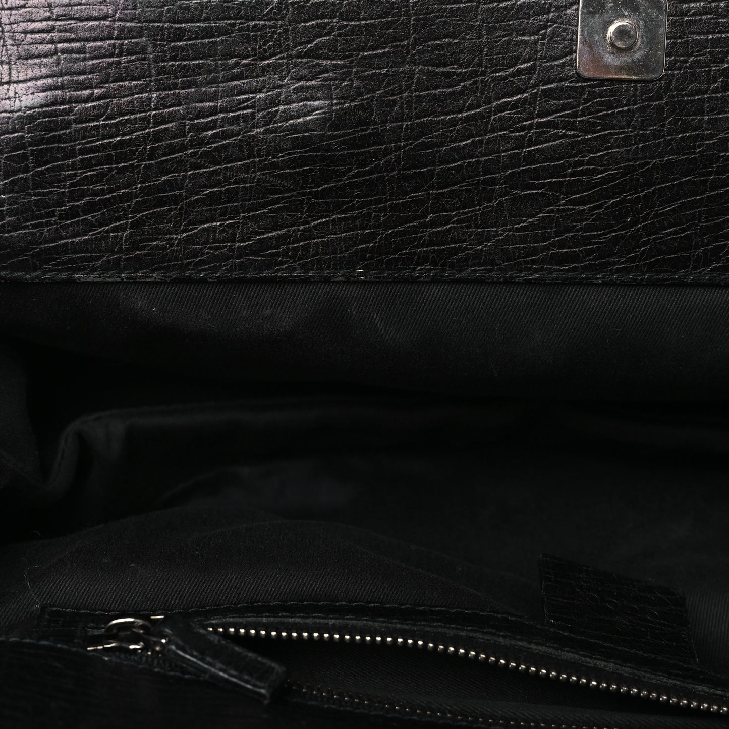 Monogram Horsebit Chain Flap Shoulder Bag Black