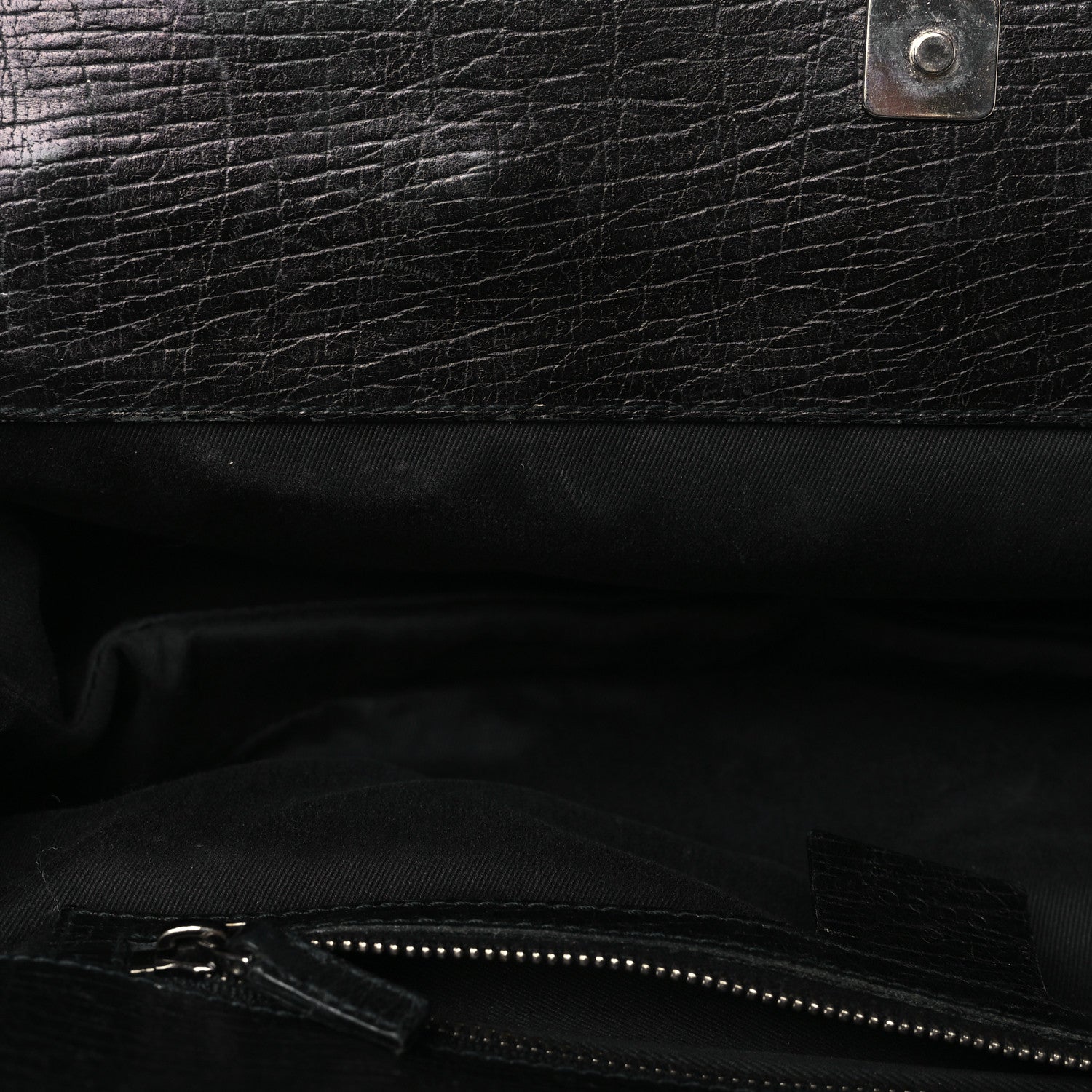 Gucci Monogram Horsebit Chain Flap Shoulder Bag Black 12 of 12