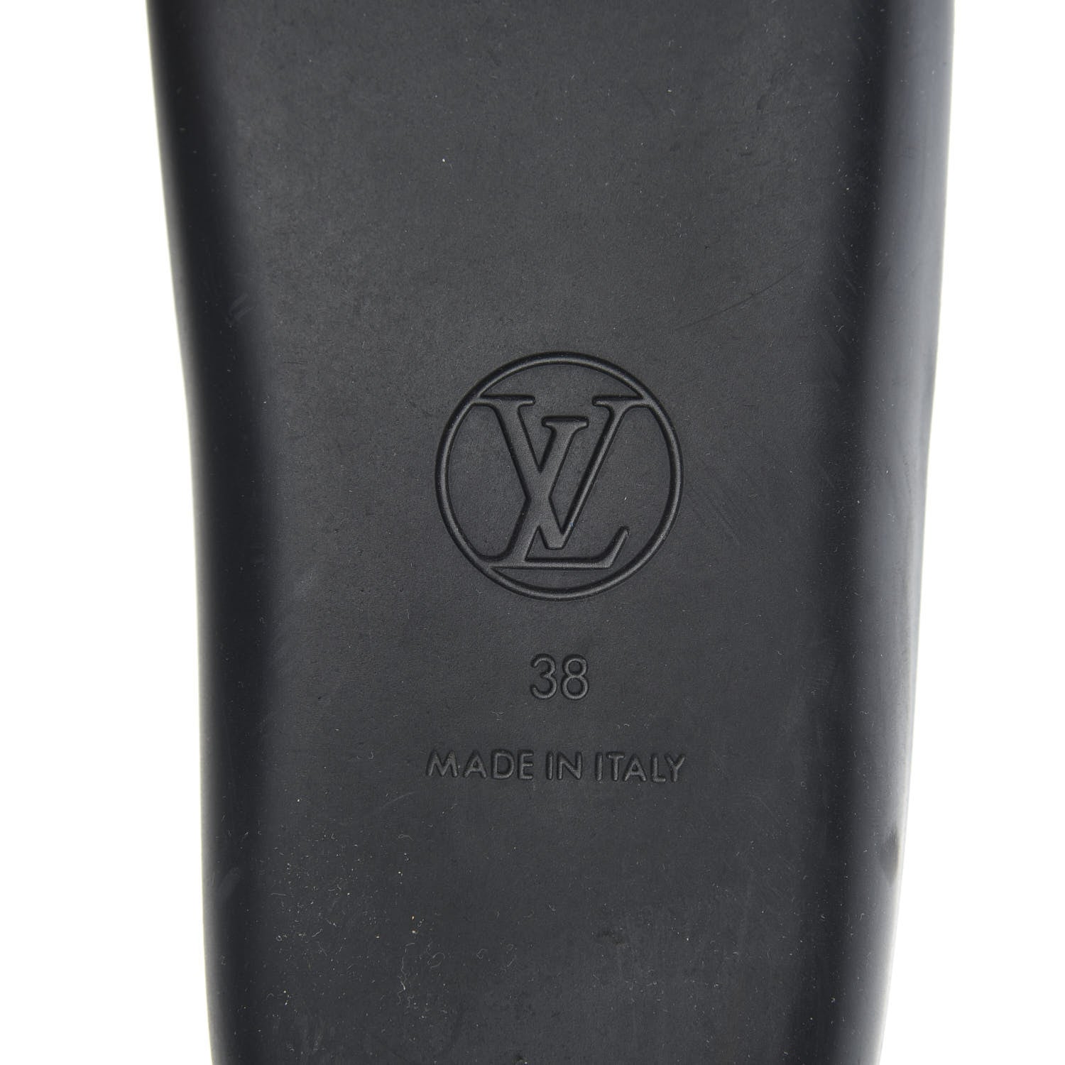 Louis Vuitton Calfskin Logo Sunbath Slide Sandals 38 Black 8 of 9