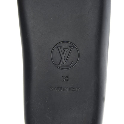Louis Vuitton Calfskin Logo Sunbath Slide Sandals 38 Black 8 of 9