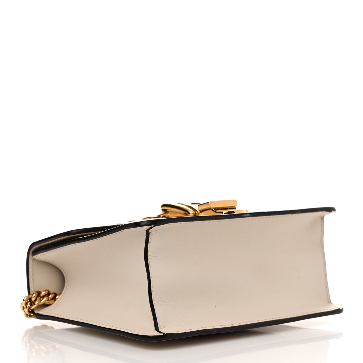 Calfskin Mini Sylvie Chain Shoulder Bag White