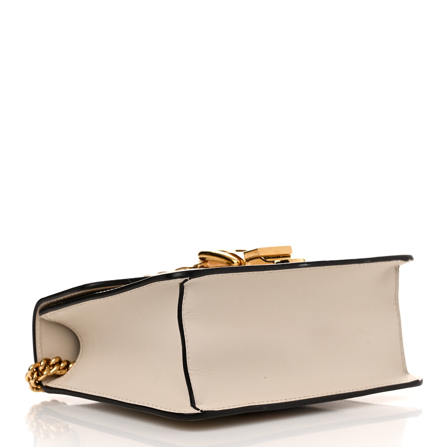 Gucci Calfskin Mini Sylvie Chain Shoulder Bag White 4 of 13