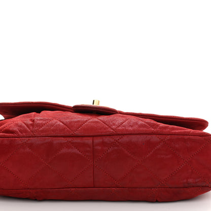 Chanel Iridescent Calfskin Large Chic Quilt Flap Red 11 of 12