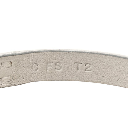 Hermes Swift Etrier Double Tour Bracelet T2 White 5 of 5