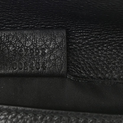 Gucci Pebbled Calfskin Soho Flap Belt Bag Black 7 of 8