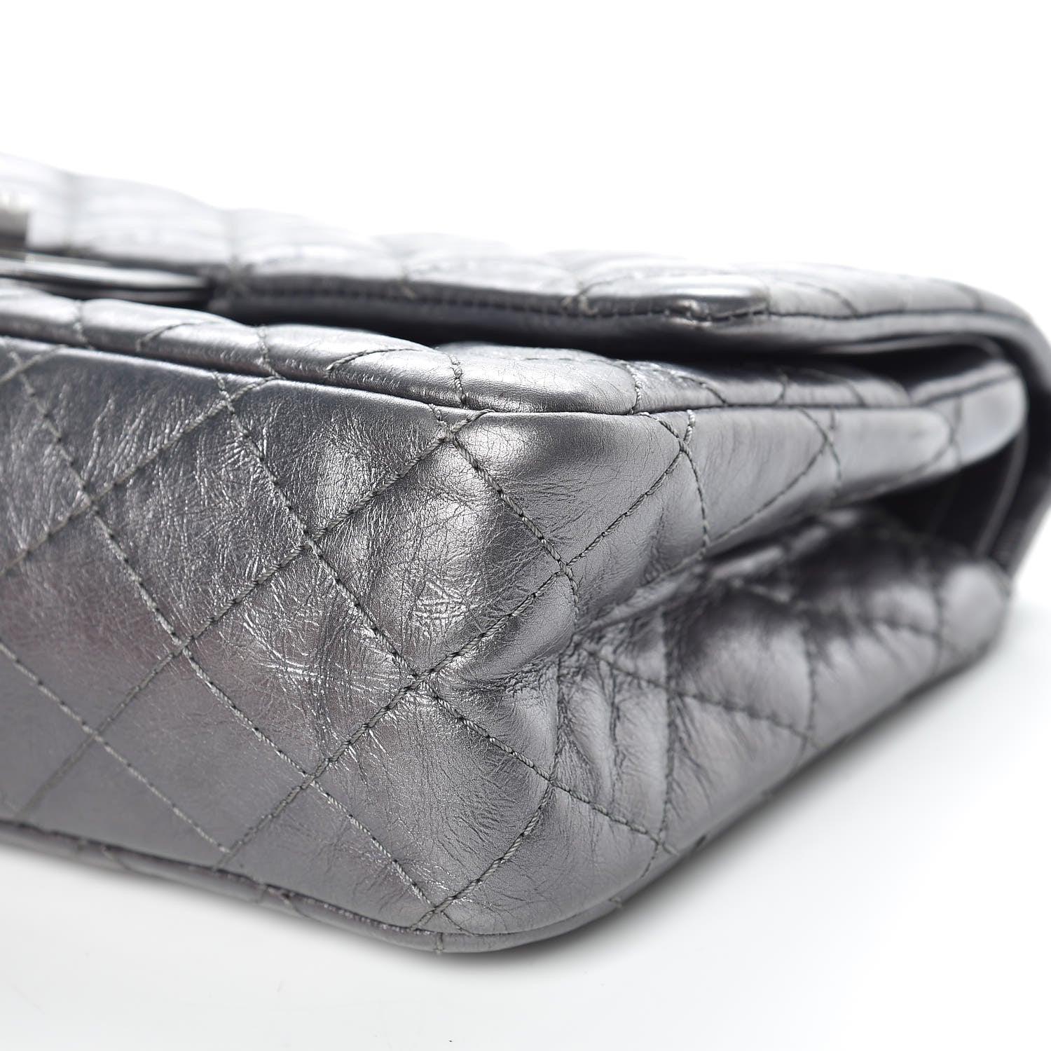 Chanel Metallic Aged Calfskin Quilted 2.55 Reissue 225 Flap Grey 9 of 14