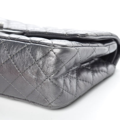Chanel Metallic Aged Calfskin Quilted 2.55 Reissue 225 Flap Grey 9 of 14