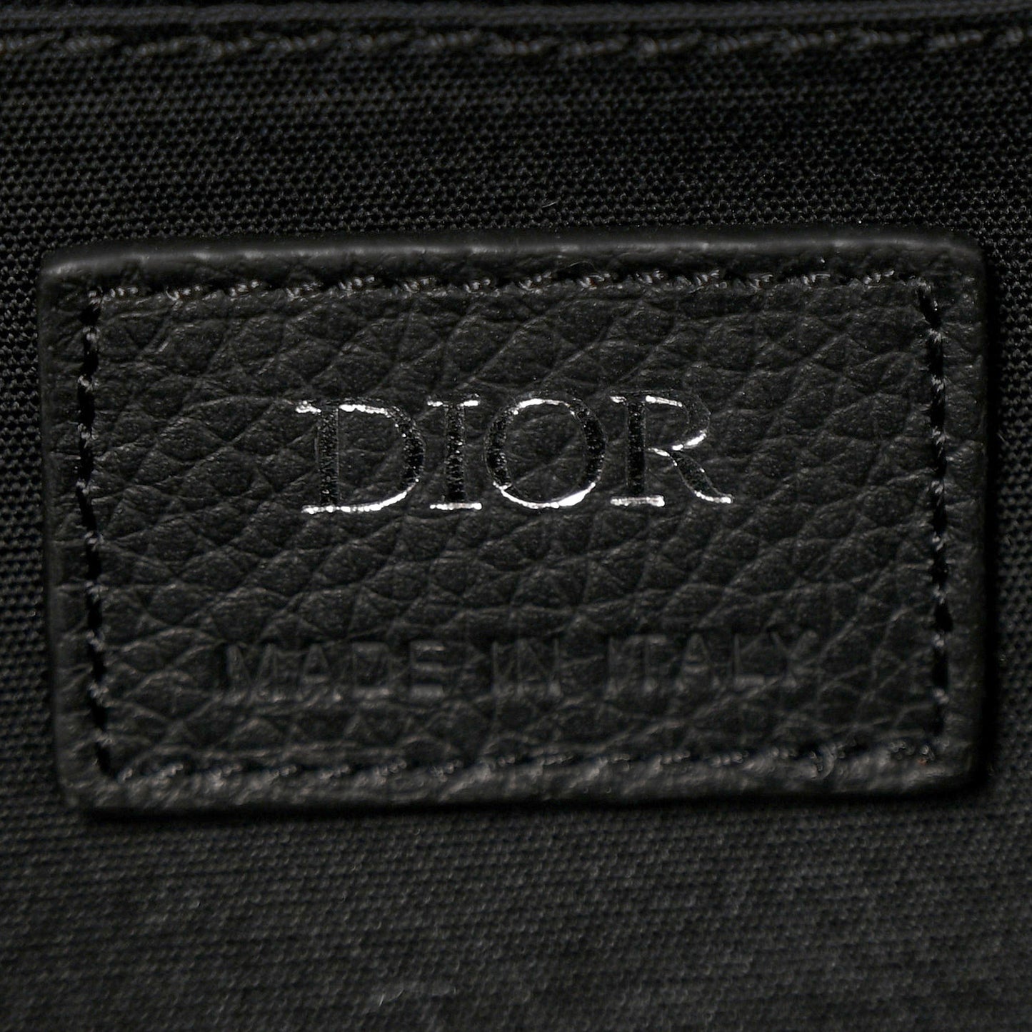 Oblique Jacquard Grained Calfskin Lingot Manity Toiletry Case Black