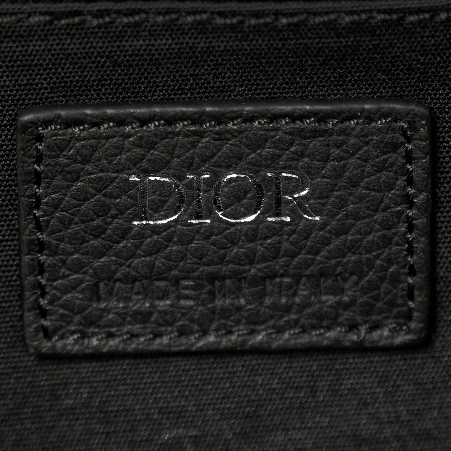 Christian Dior Oblique Jacquard Grained Calfskin Lingot Manity Toiletry Case Black 6 of 8