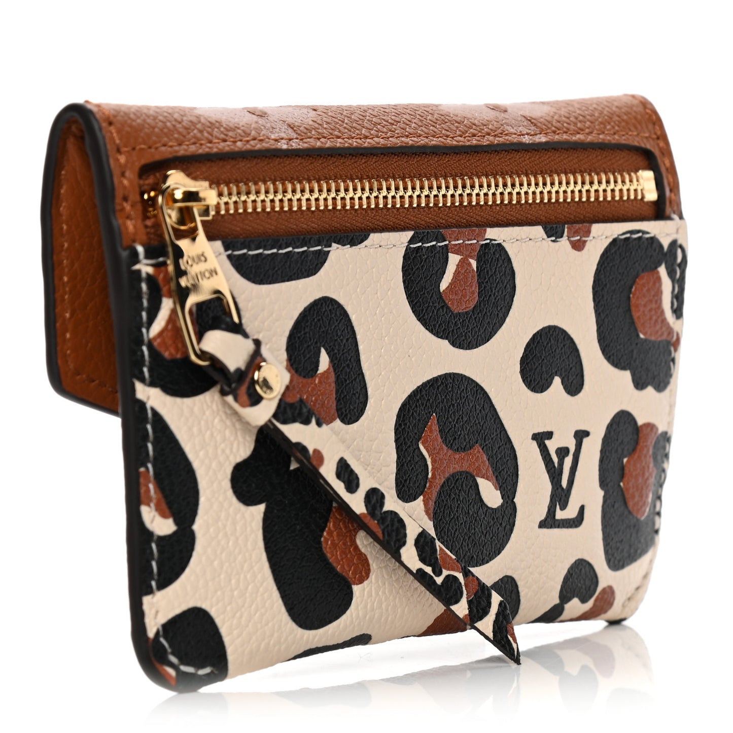 Empreinte Monogram Giant Wild At Heart Key Pouch Caramel