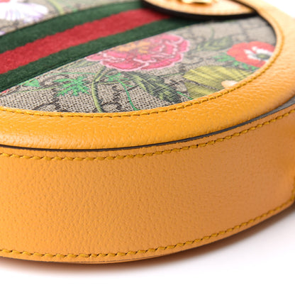 Gucci GG Supreme Monogram Flora Web Mini Ophidia Round Shoulder Bag Beige Multicolor Crop 11 of 11