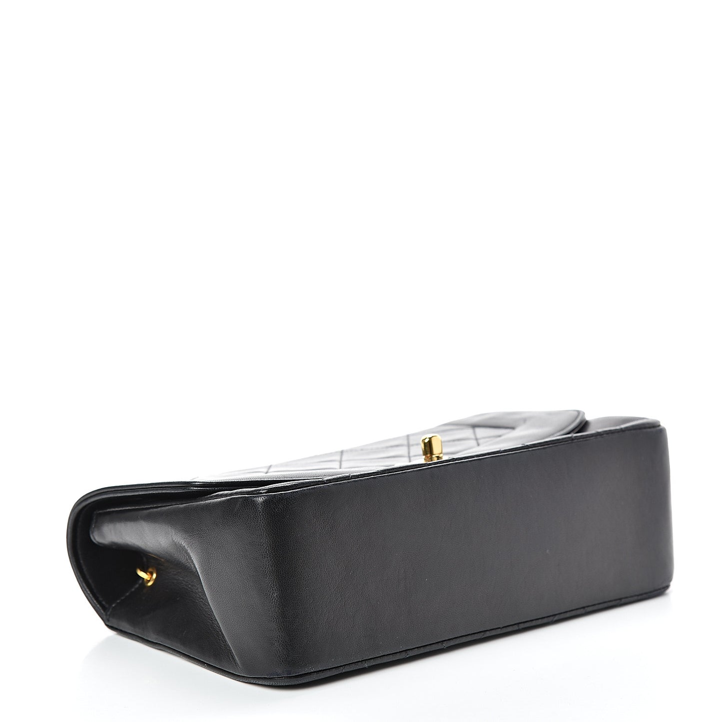 Lambskin Quilted Small Single Flap Black